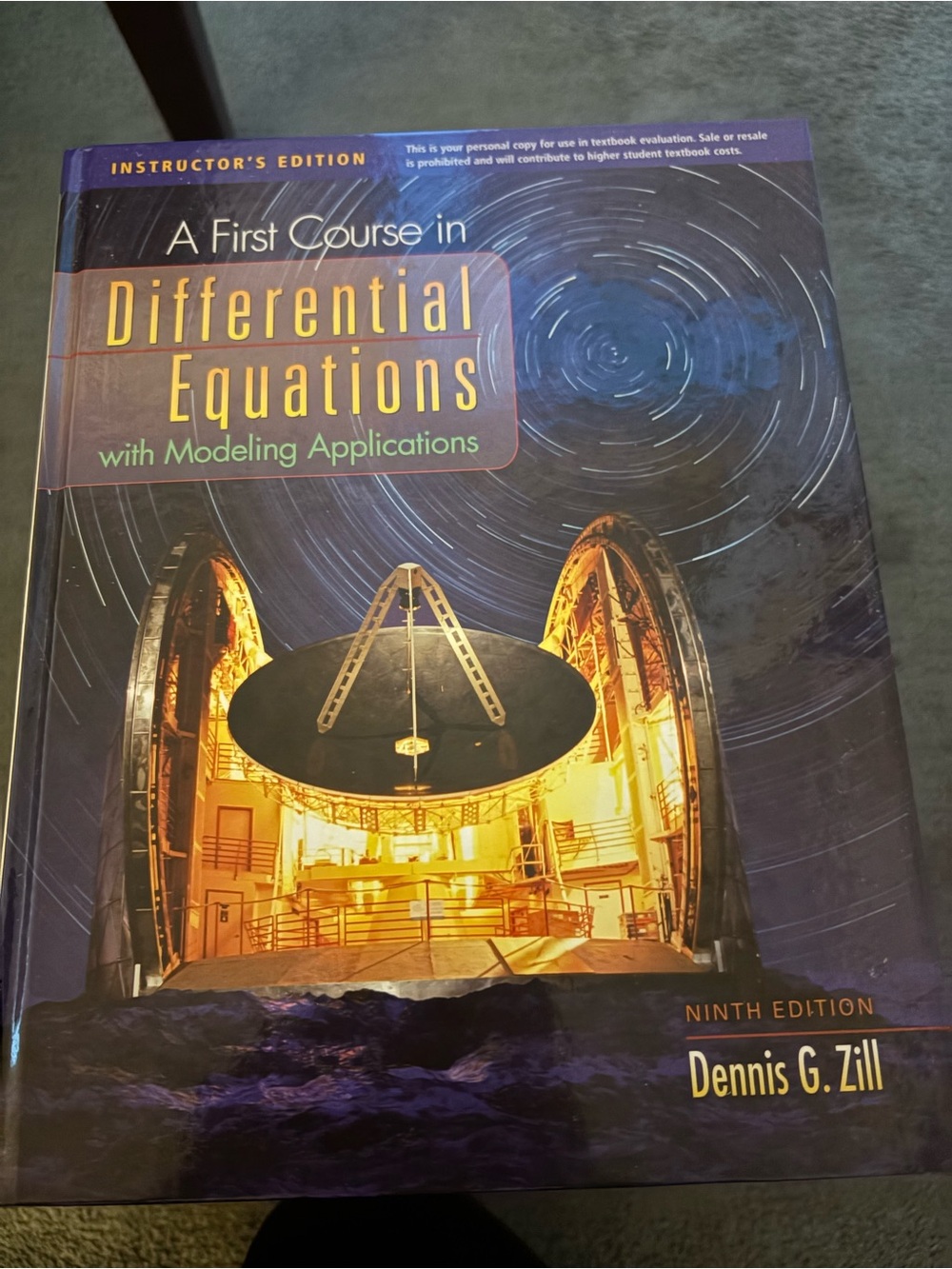 Differential Equations Textbook - Purple/Yellow